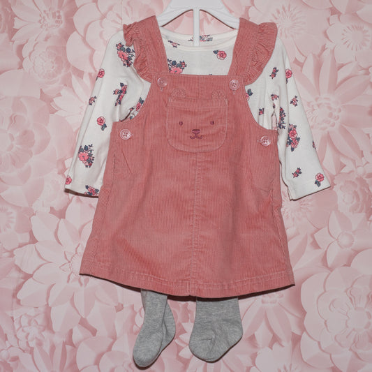NWOT Corduroy Dress Set Size 6m