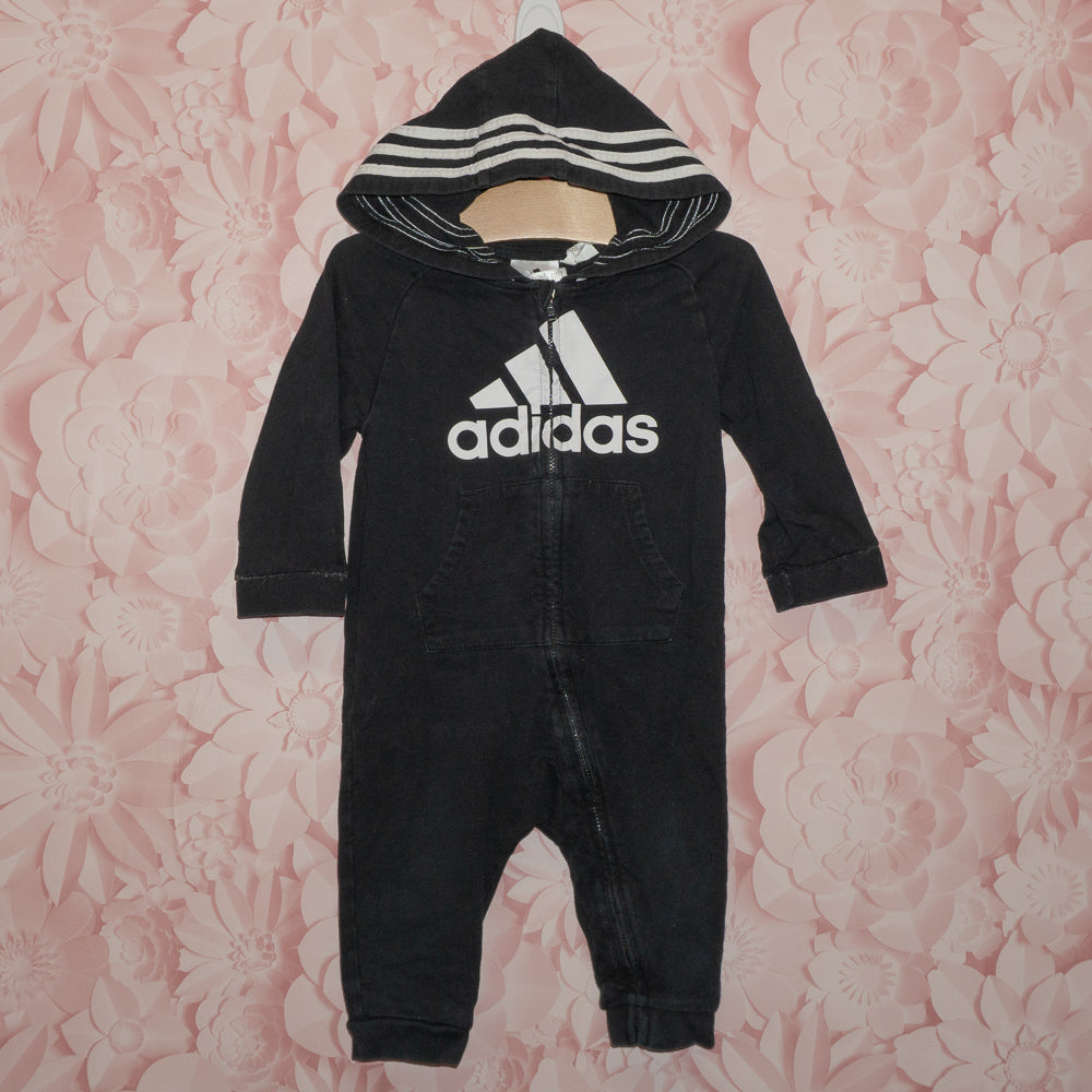 Adidas Hooded Romper Size 12m