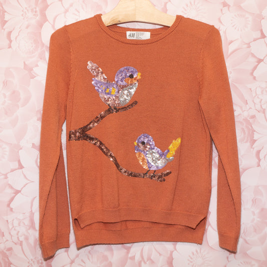 Sequin Bird Sweater Size 6x/7