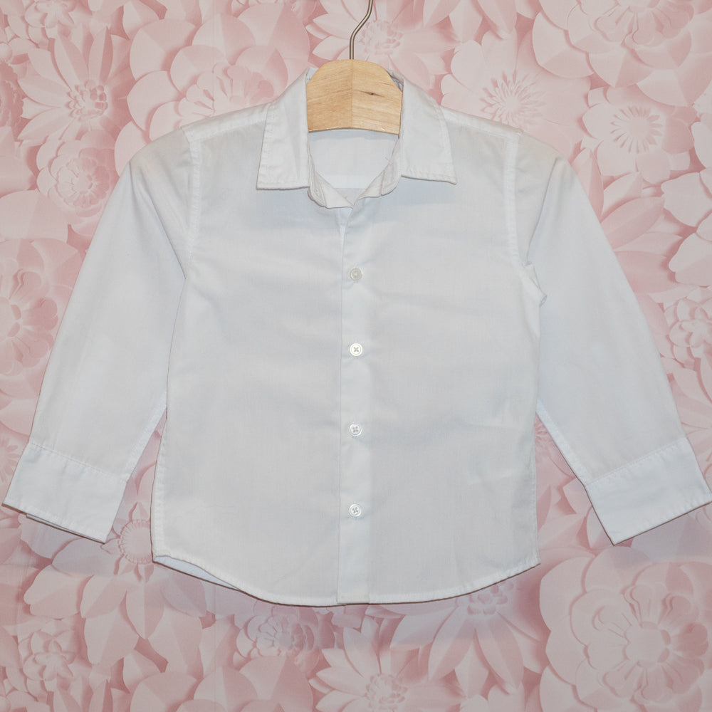 White Button Up Shirt Size 2T