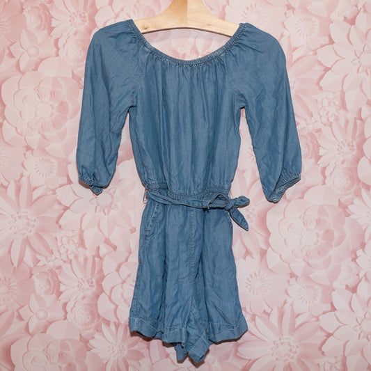 Denim Shortie Romper Size 10-12