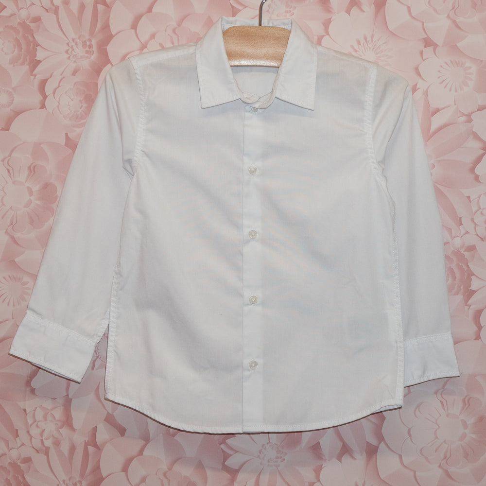 White Button Up Shirt Size 5T