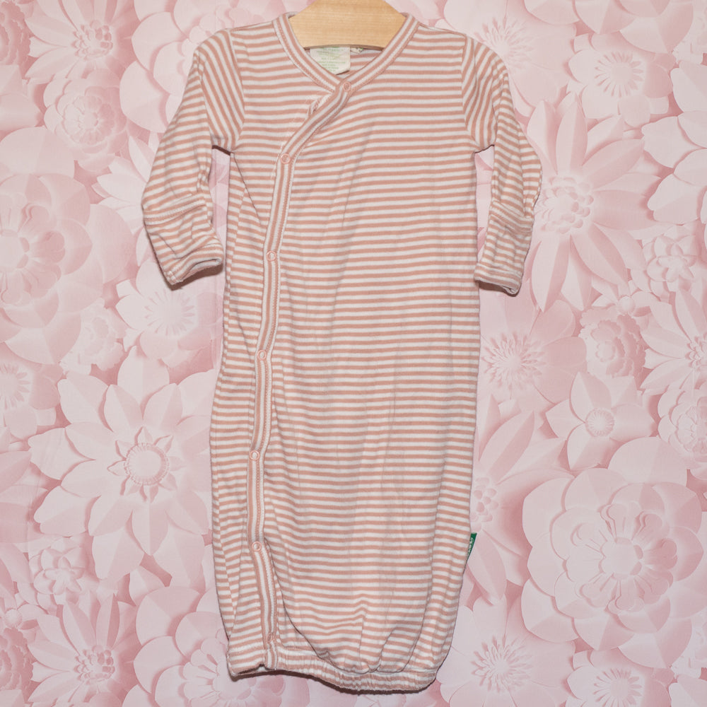 Organic Striped Sleep Gown Size 0-3m