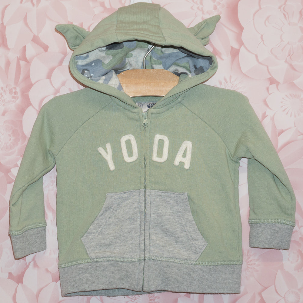 Yoda Zip Hoodie Size 12-18m