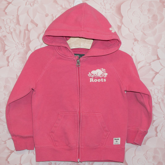 Pink Roots Zip Hoodie Size 5T