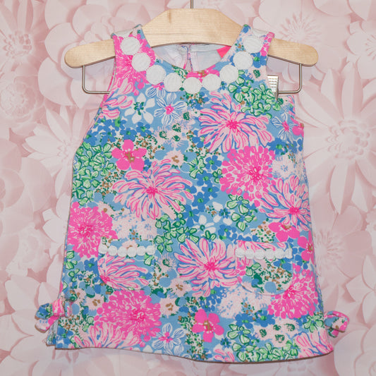Neon Floral Dress Size 18-24m