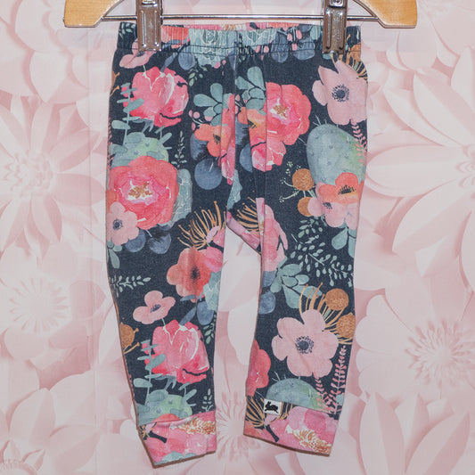 Floral Leggings Size 3-6m