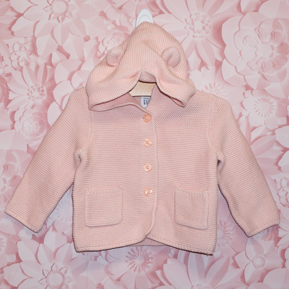 Knit Hooded Cardigan Size 12-18m