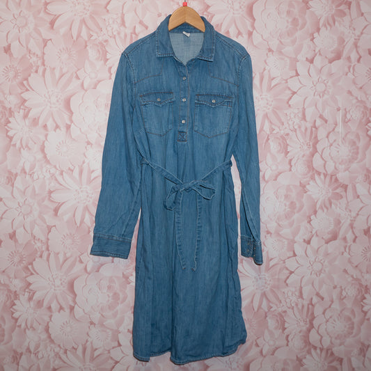 Denim Maternity Dress Size S