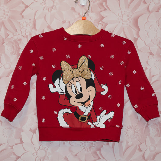 Minnie Mouse Christmas Crewneck Size 3T