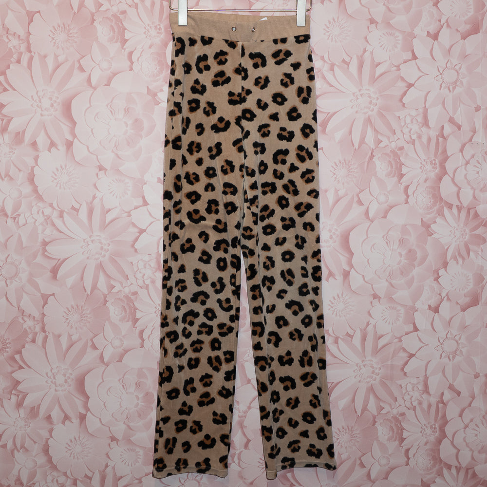 Velour Animal Print Crewneck Size 10