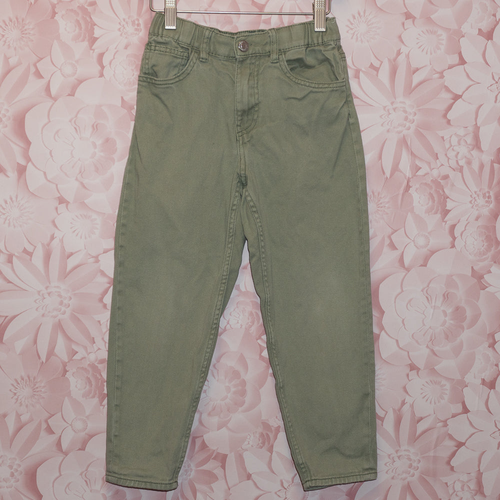 Green Loose Jeans Size 6x