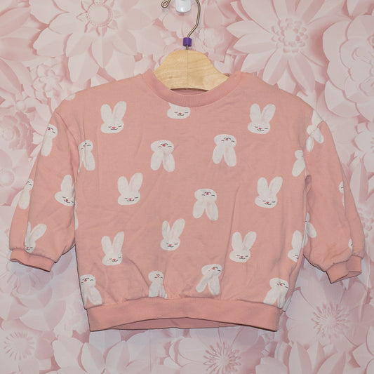 Pink Bunny Crewneck Size 2T