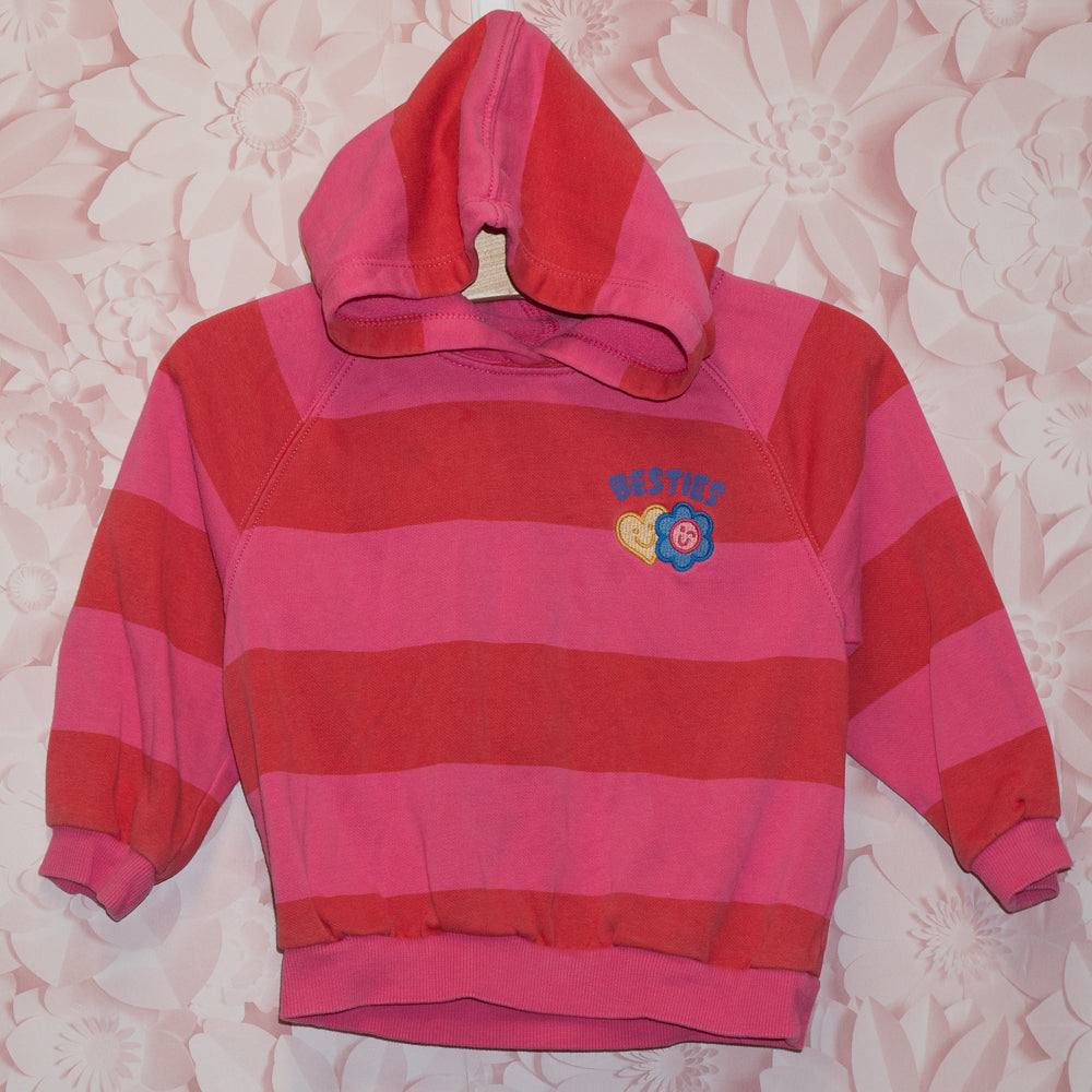 Besties Striped Hoodie Size 3T