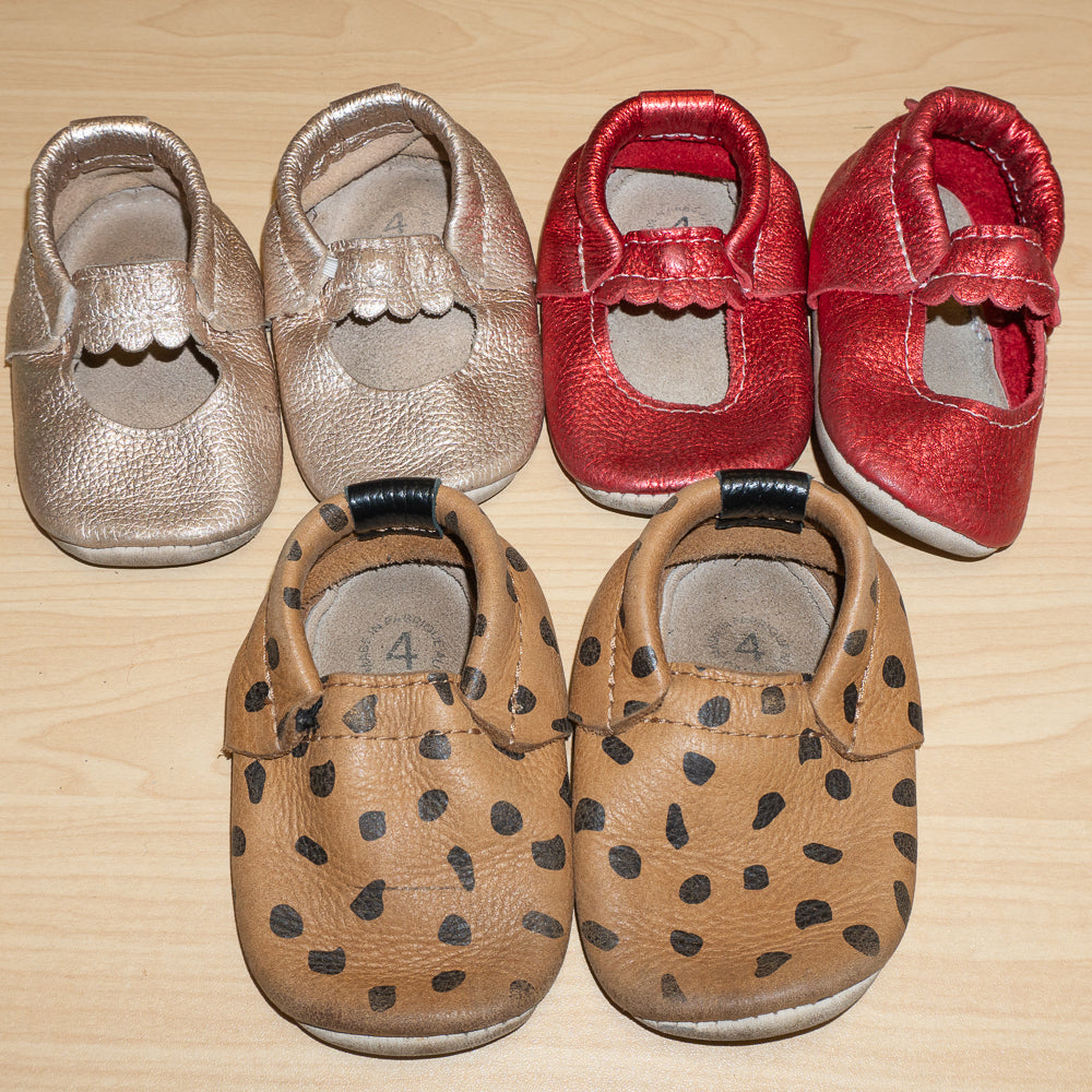 Leather Slippers Size 4