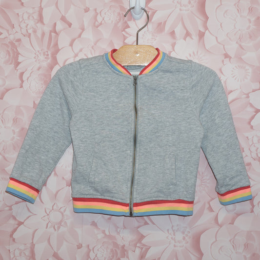 Colour Cuff Zip Sweatshirt Size 3T