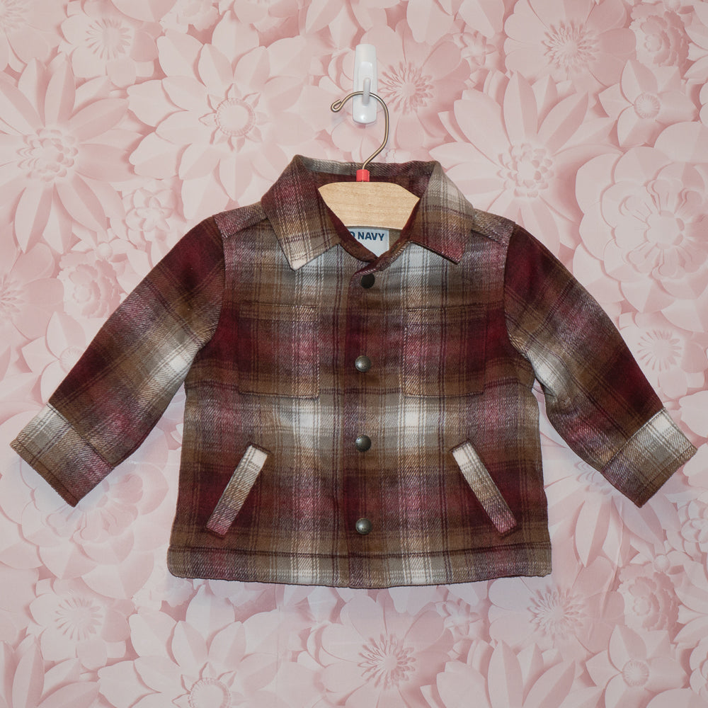 Plaid Shacket Size 12-18m