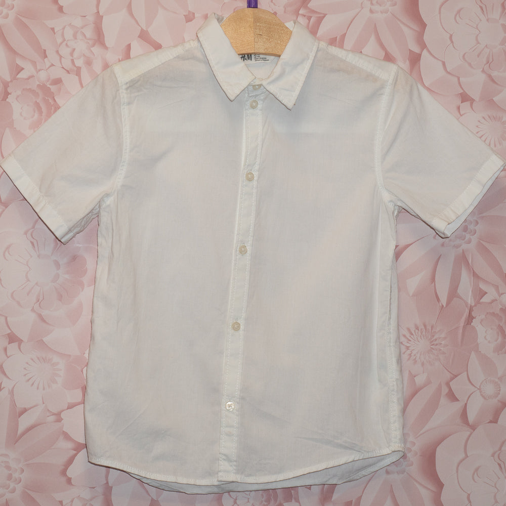 White Button-down Shirt Size 7