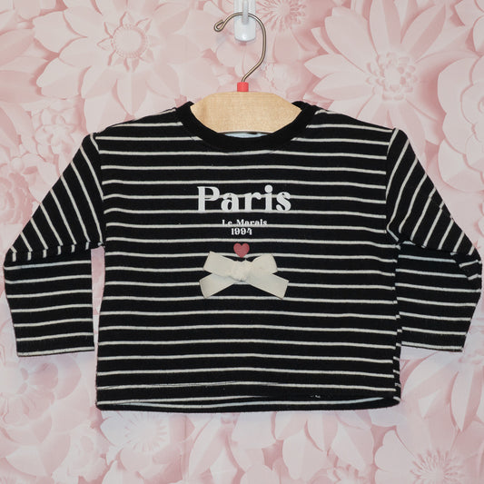 Striped Paris Top Size 12-18m