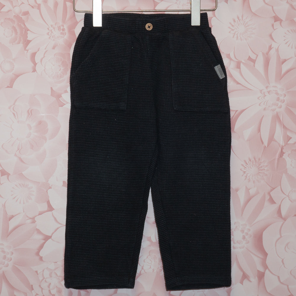 Black Waffle Joggers Size 2-3