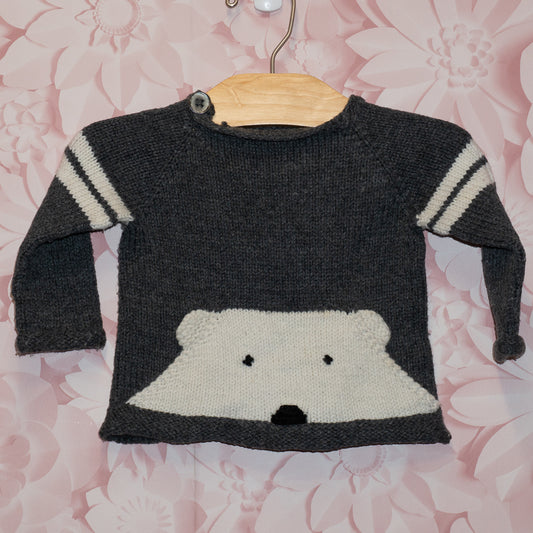 Peekaboo Polar Bear Sweater Size 12m