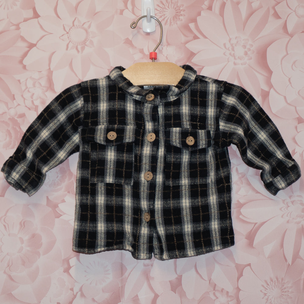 Plaid Flannel Shirt Size 6-12m