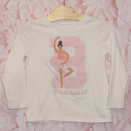 B for Ballet Longsleeve Tee Size 4T