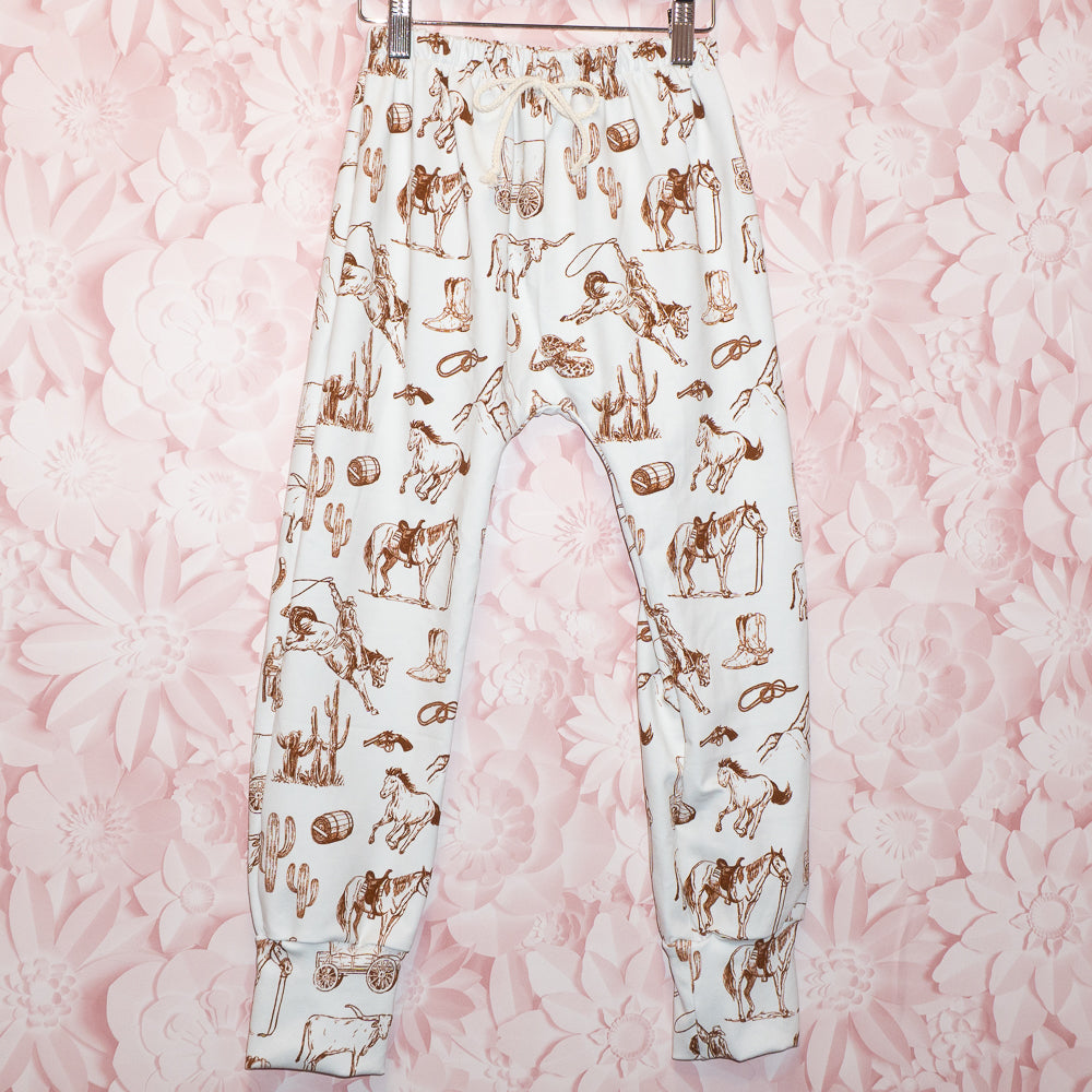 Western Theme Joggers Size 7/8