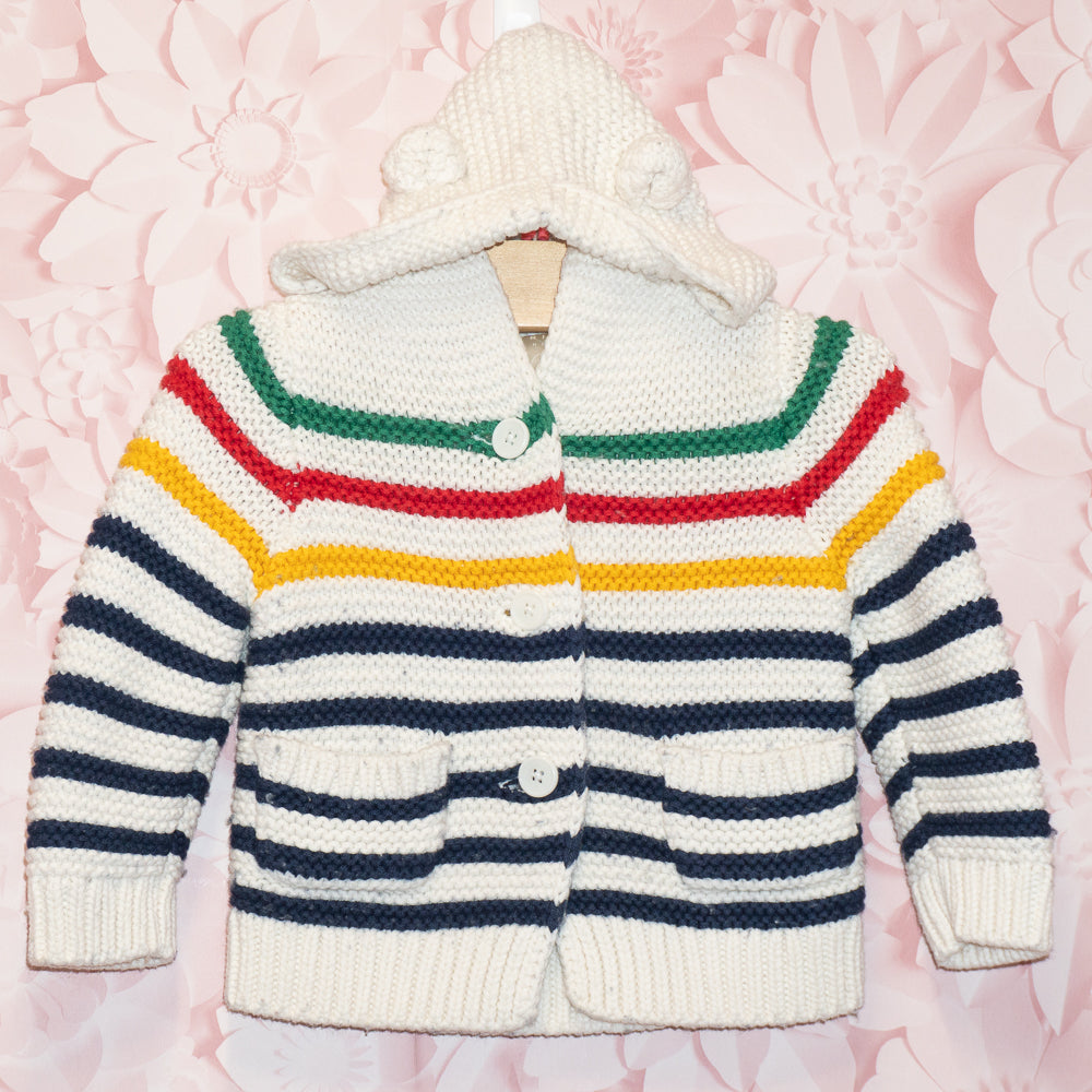 HBC Stripe Cardigan Size 6-12m