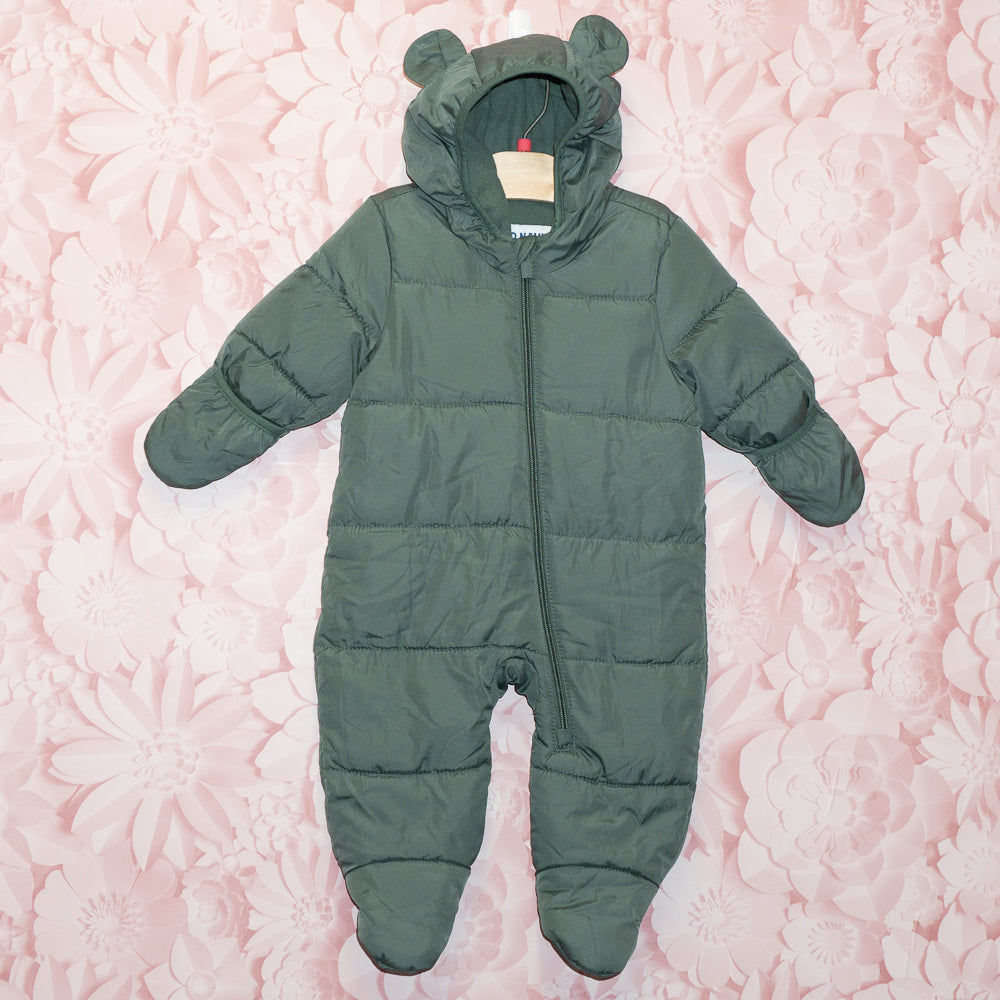 Green Snowsuit Size 3-6m
