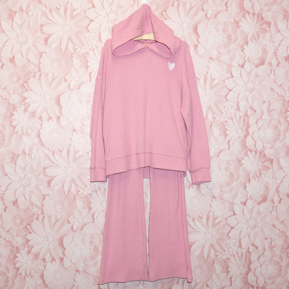Pink Ribbed Set Size 8