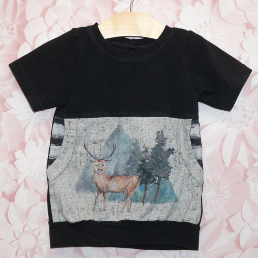 Deer Pocket Tee Size 18-24m