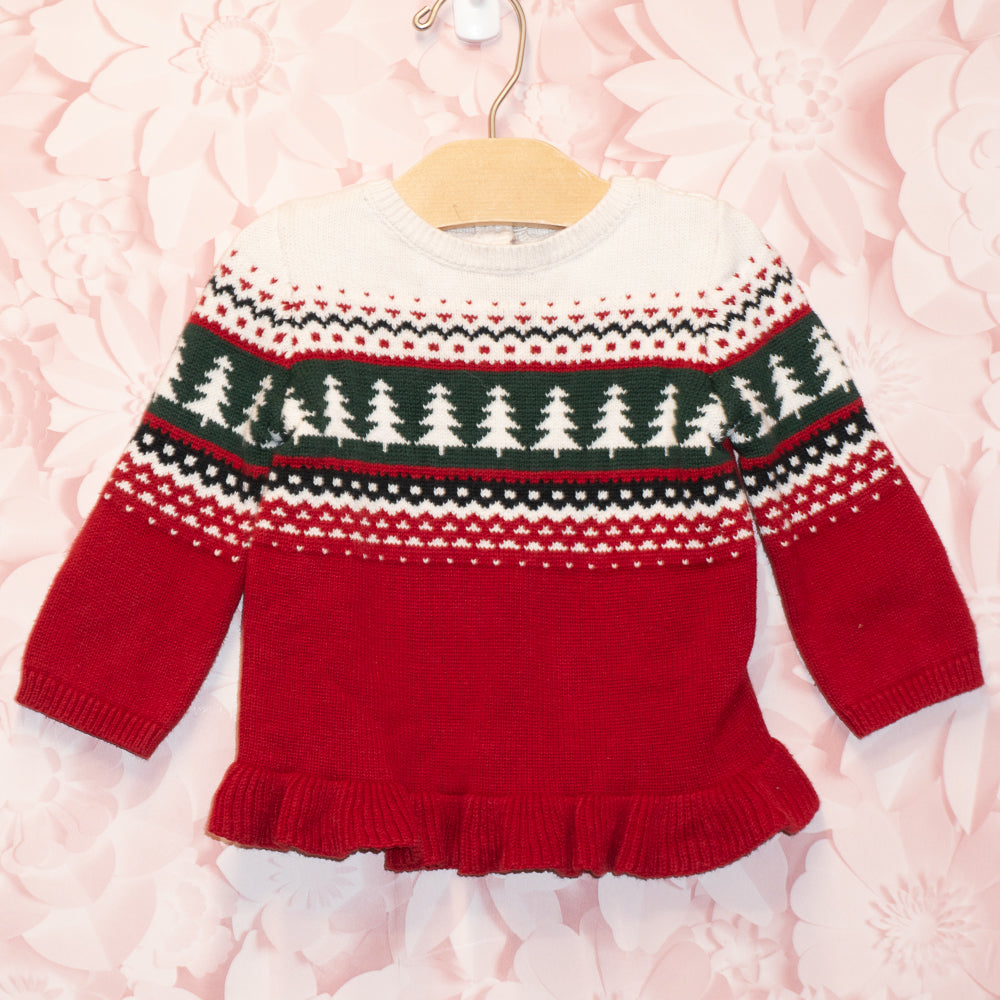 Christmas Tree Sweater Size 12m