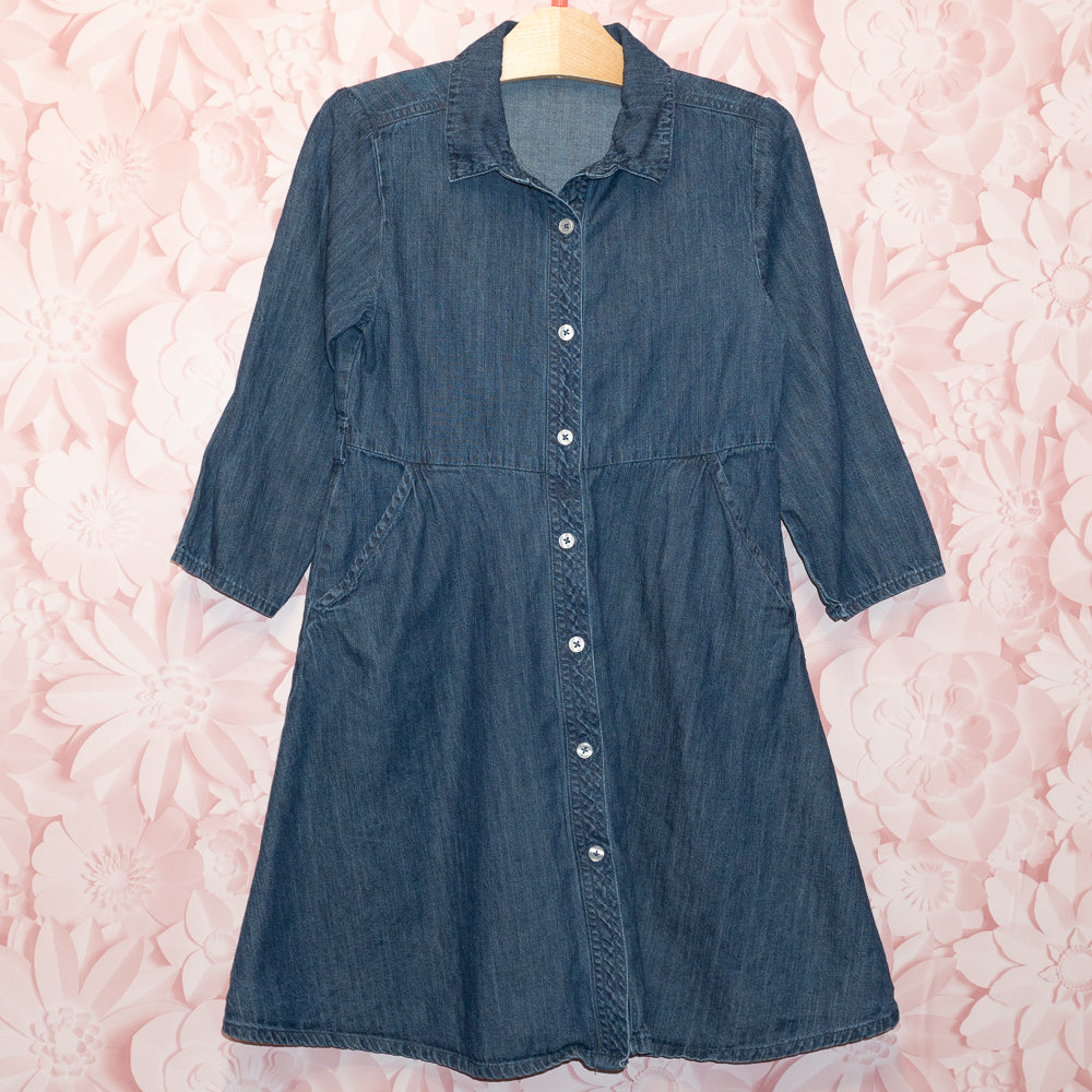 Denim A-line Dress Size 7-8