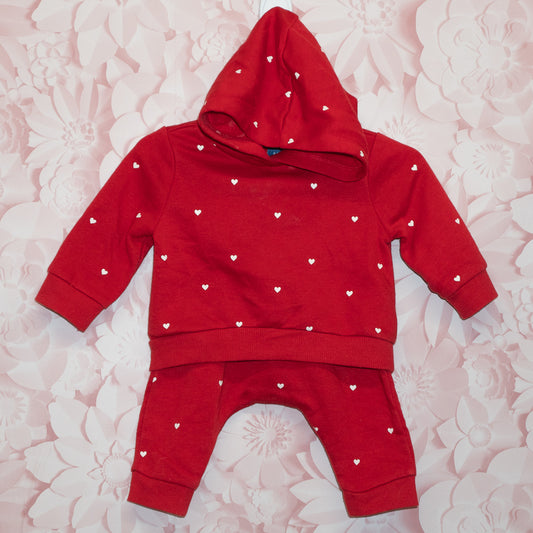Heart Hooded Set Size 3-6m