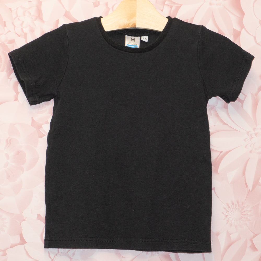 Organic Black Tee Size 4/5