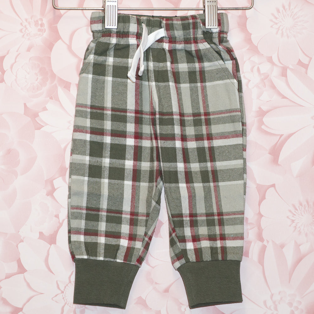 NWT Green Plaid Pants Size 0-3m