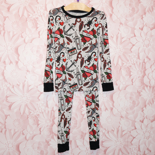 Bamboo Tattoo Theme Pajamas Size 5/6T
