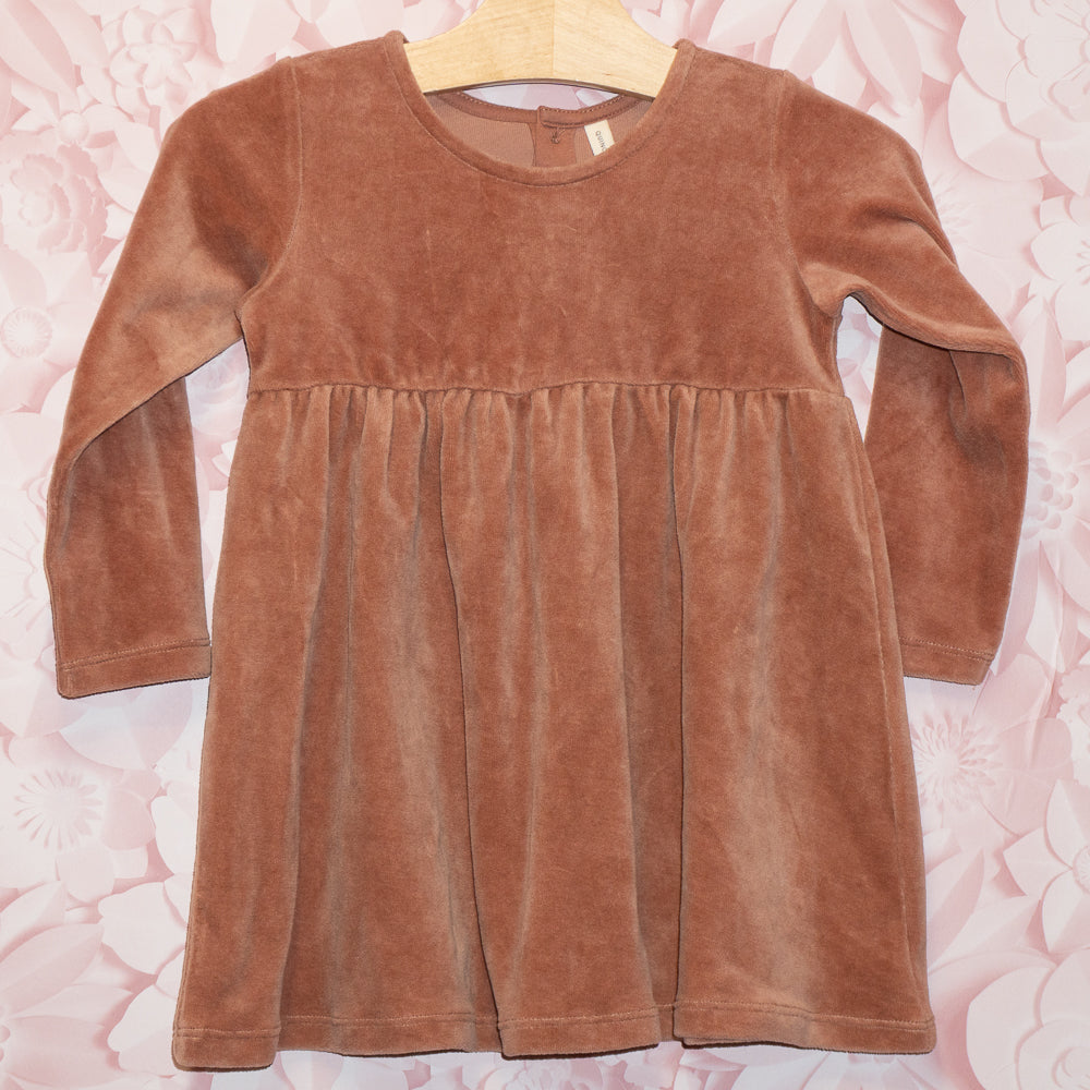 Brown Velour Dress Size 2-3Y