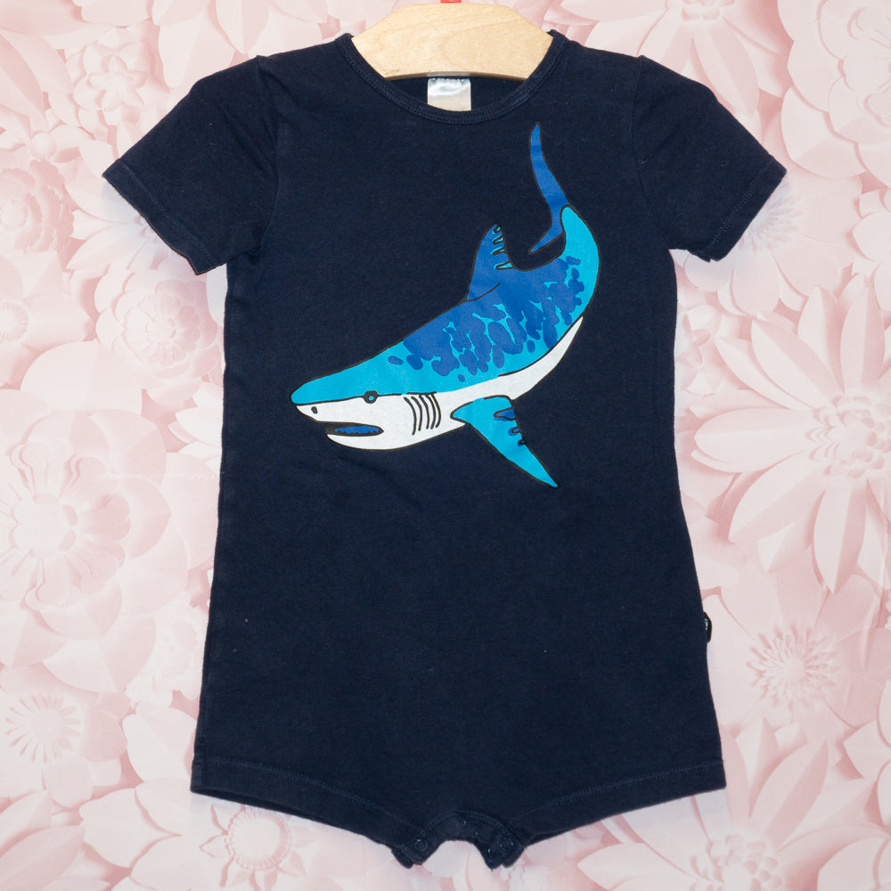 Shark Shortie Romper Size 18-24m