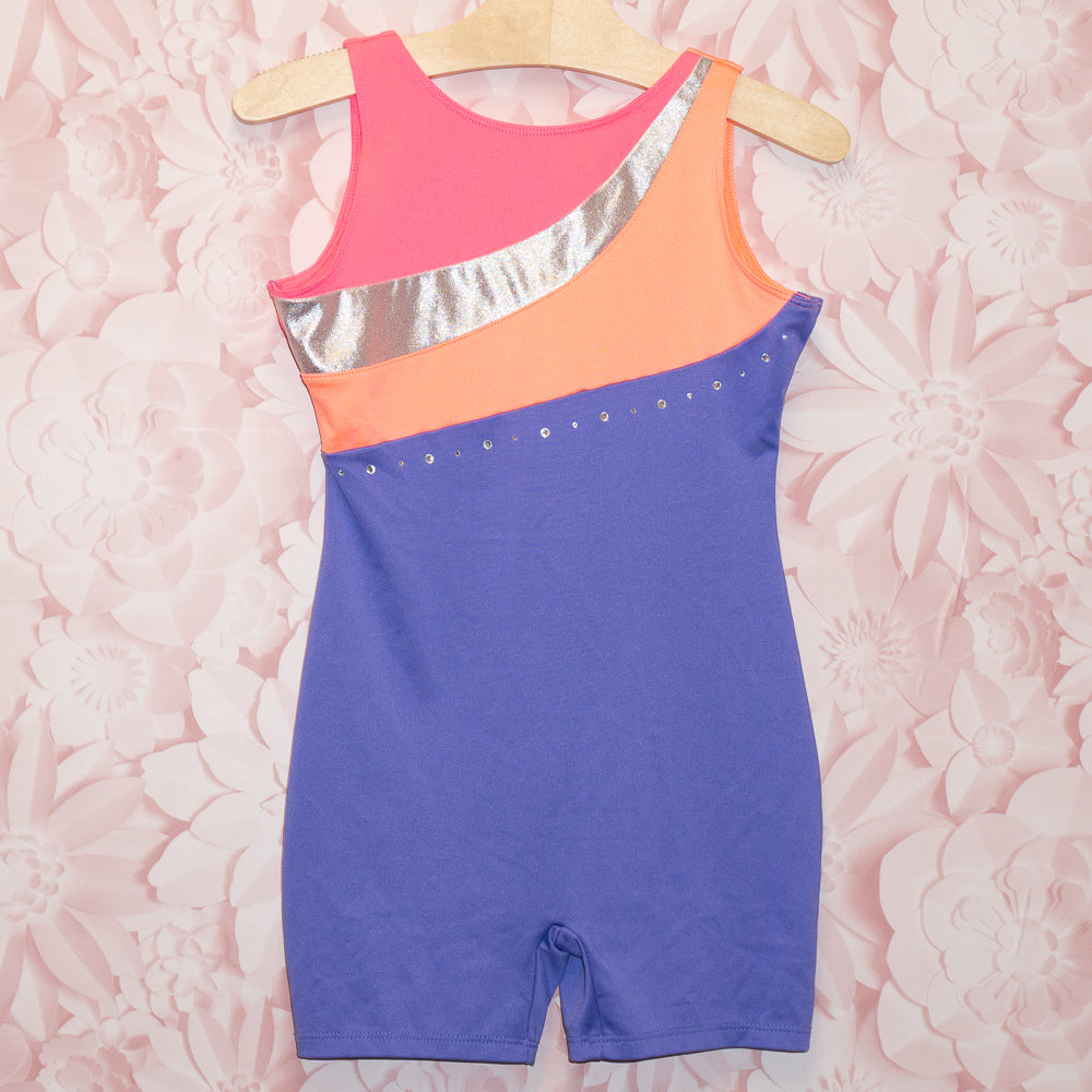 Neon Gymnastics Shortie Leotard Size 7/8