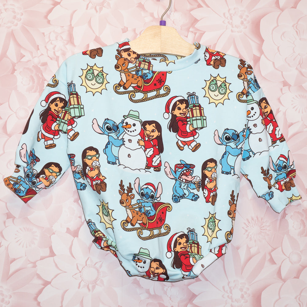 Hawaiian Alien Christmas Bubble Romper Size 18-24m