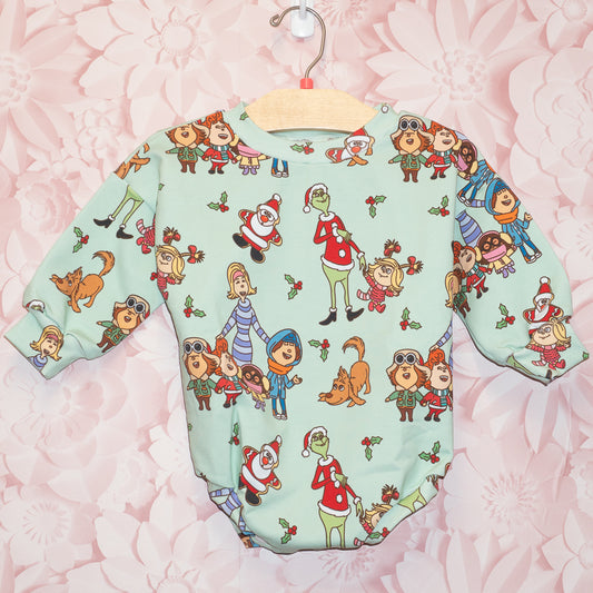 Grinch Bubble Romper Size 9-12m