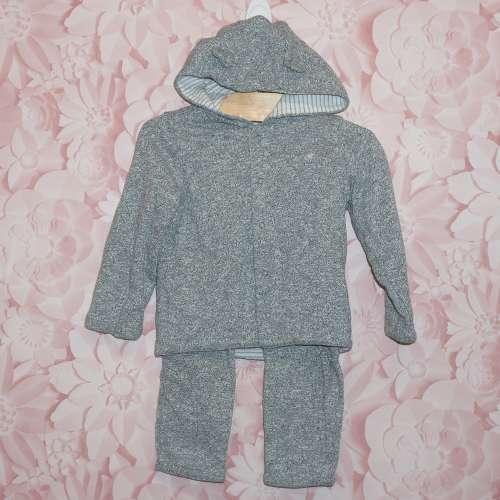 Reversible Stripe/Heather Set Size 18-24m