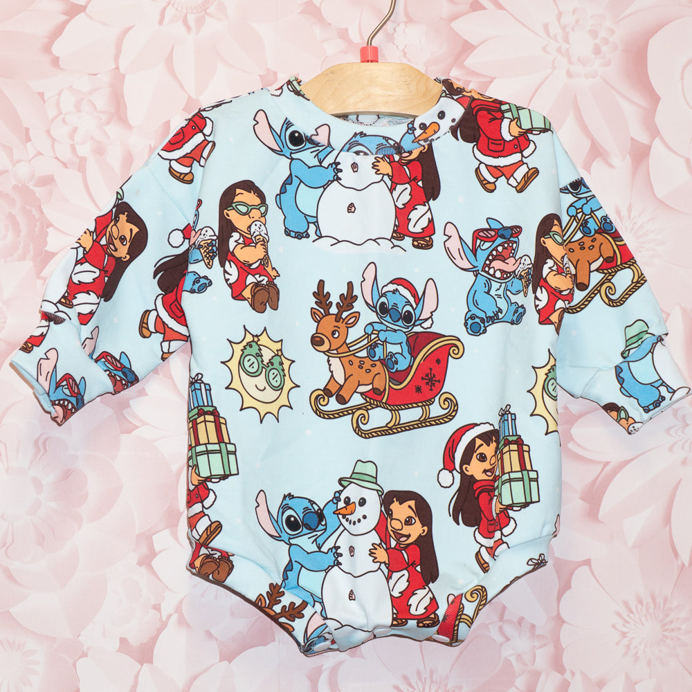 Hawaiian Alien Christmas Bubble Romper Size 3-6m