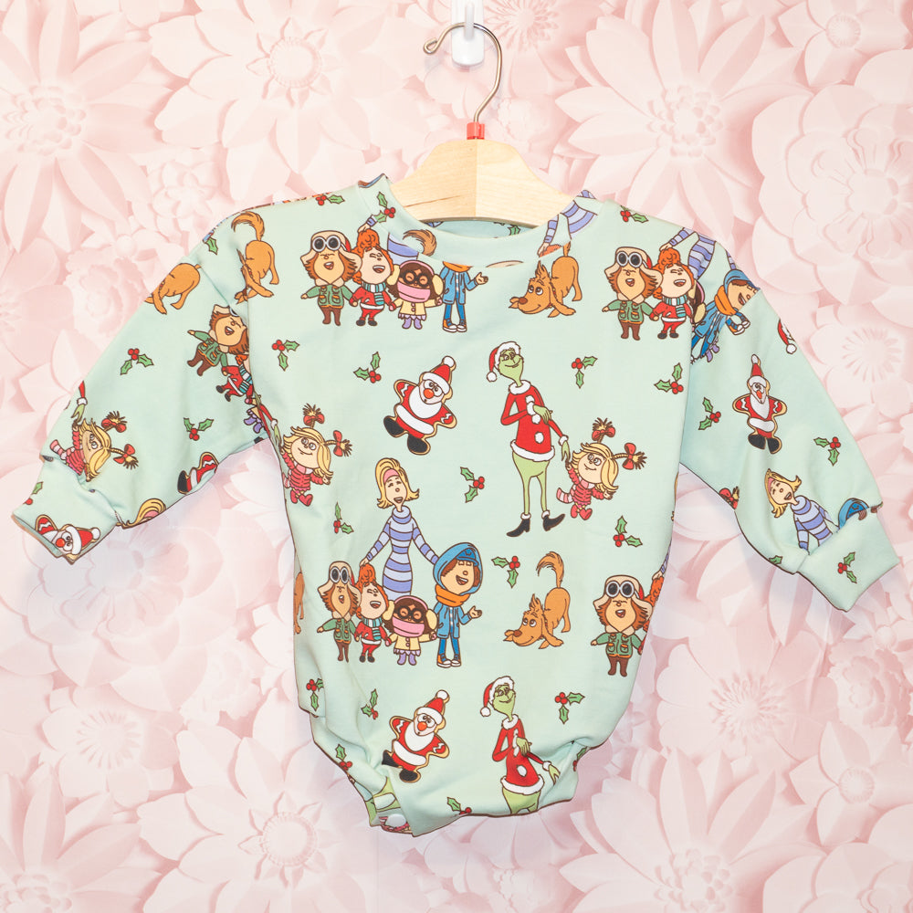 Grinch Bubble Romper Size 12-18m
