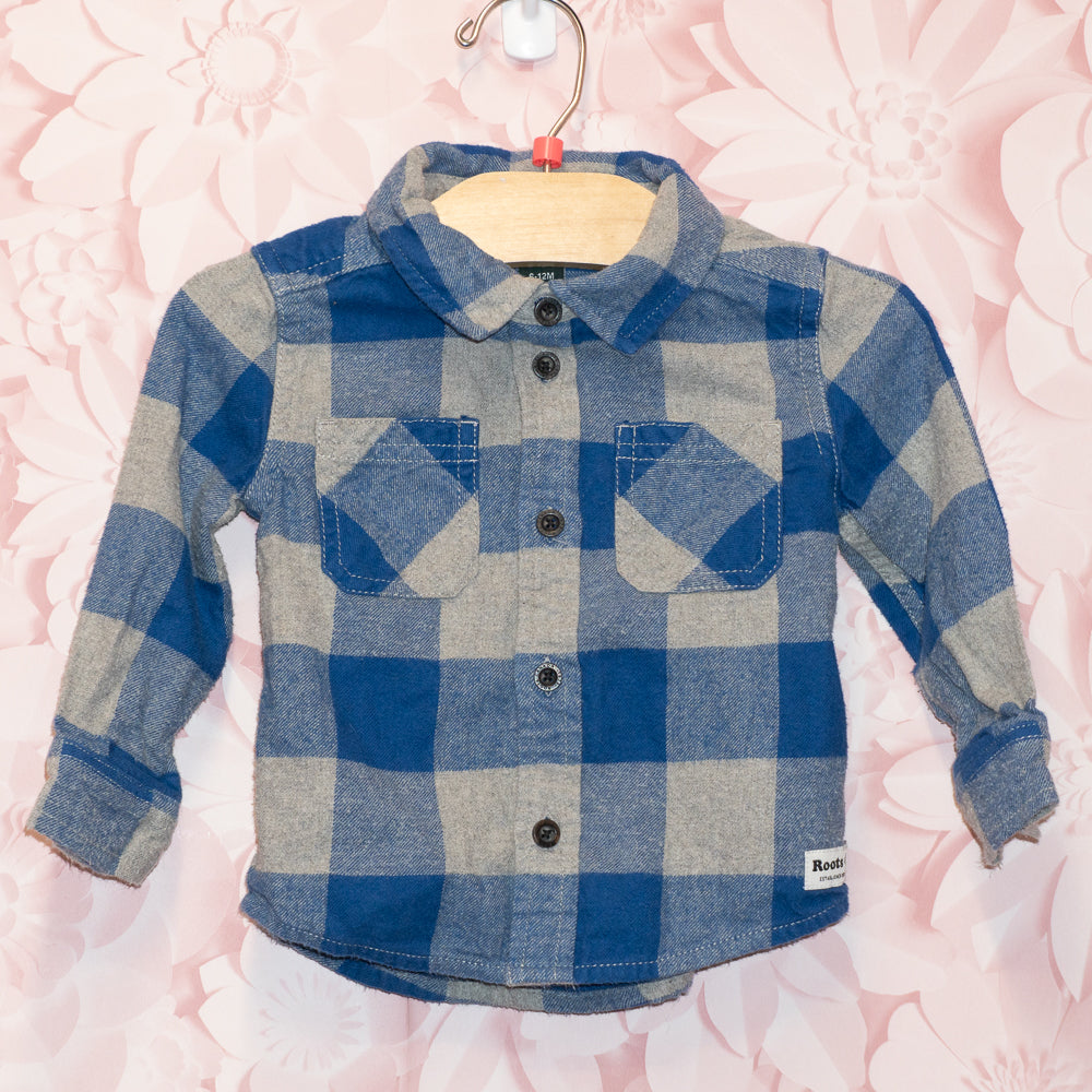 Plaid Flannel Shirt Size 6-12m