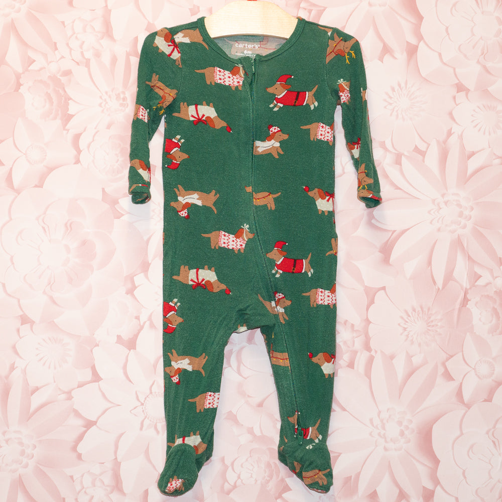 Christmas Dashchund Sleeper Size 6m