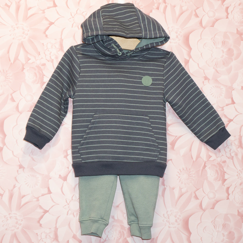 Striped Hoodie Set Size 24m