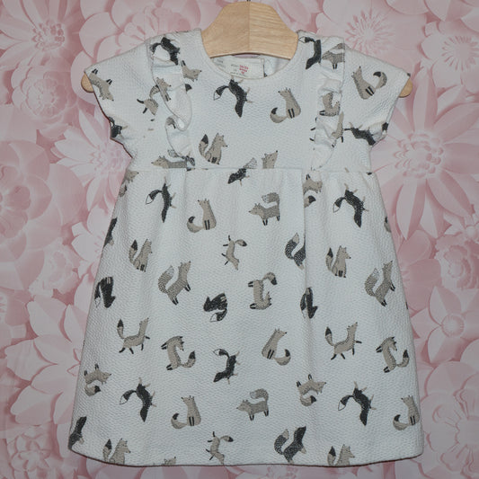 Textured Fox Dress Size 18-24m
